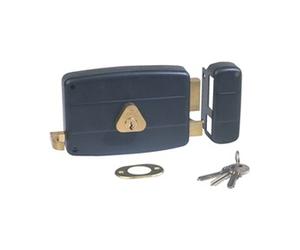 Serrure en applique monopoint NORMBAU 501210 03 1A 50 mm horizontale tirant Noir