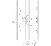 Serrure en applique réversible 3 points latéraux Tribando A2P*, marron, pour porteur hauteur 2250 mm max - THIRARD