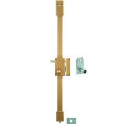 Serrure en applique Targa A2P* à tirage pour porte d'entrée, droite, 3 pts, cylindre Ø23mm, axe 45mm, or, 4 clés - THIRARD