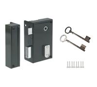 Yale Serrure en applique verticale YAV36G – à fouillot gauche, kaki, 2 clés, axe 44 mm, carré 7 mm