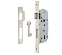 THIRARD - Serrure encastrable à clé pour porte de chambre, 1/2 tour, axe 40mm, bouts carrés, 1 clé - THIRARD