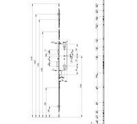Serrure encastrable Fercomatic à cylindre pour porte bois, axe 40mm, 3pts, H. 2150mm, 6-33164-11-0-1 - FERCO by THIRARD