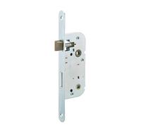 Serrure Encastrable pour Salle de Bain, Toilette, Axe 40 mm, Blanche, Bouts Ronds, Acier Robuste, Installation Facile, Sécurité Optimale, Design Élégant, Qualité Supérieure, SERRURERIE DE PICARDIE