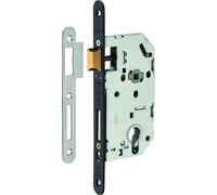Serrure encastrable Unimax CE NFQC A2P* à cylindre pour porte d'entrée, axe50mm, bouts ronds, têtière noire - THIRARD