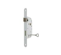 BRICARD Serrure à encastrer porte de chambre xe axe 50 mm bout rond réversible Blanc