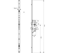Serrure encastrée Fercomatic à cylindre pour porte d'entrée, axe 50mm, 3pts, H. 2150mm, 6-33164-08-0-1 - FERCO by THIRARD