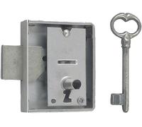 Serrure encloisonnée 305 largeur 60 mm axe 35 mm droite fer limé 1 EVISMES 3305335