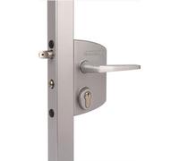 Serrure industrielle grise 4 trous pour profilés 40-60mm LOCINOX