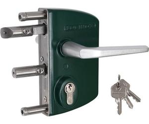 Serrure industrielle Locinox LAKQ avec boîtier en aluminium et mécanisme en acier inoxydable, pour profilé 60x60, vert (RAL 6005)