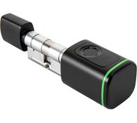 Serrure intelligente - Cylindre de fermeture électronique - Déverrouillage par carte - Accès sans clé - Pour la maison et le bureau - Noir