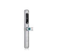 Serrure Intelligente, Serrure De Porte Électronique Intellinte, Étanche, avec Empreintes Digitales, Application TUYA, RFID, Code Carte, sans oulissante en Aluminium/Verre(2885 Multi,Silver)