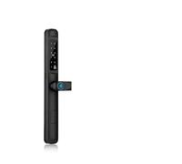 Serrure Intelligente, Serrure De Porte Électronique Intellinte, Étanche, avec Empreintes Digitales, Application TUYA, RFID, Code Carte, sans oulissante en Aluminium/Verre(3585 Multi,Zwart)