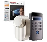 Serrure intelligente Ultra Max avec reconnaissance faciale 3D, clavier, compatible Matter, couleur argent