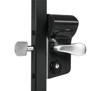 Serrure Locinox Leonardo LLKZ avec code mécanique pour portes coulissantes, avec poignée, profil 40x40, noir RAL 9005