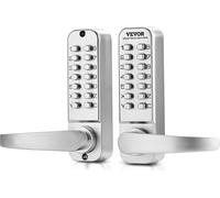 Serrure mécanique sans clé pour porte d'entrée, 14 touches, clavier mécanique, argenté