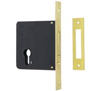 Serrure monopoint à larder axe à 50 mm pêne dormant têtière laiton CISA CIS52310.50