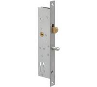 Serrure monopoint à larder cylindre européen profil étroit à mentonnet Série 28 largeur 25mm - METALUX - F128250000 Noir G