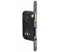 JPM Serrure monopoint à larder Multibat 50 mm bout rond 210000-22-1B noire droite