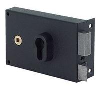 Serrure monopoint en applique à profilé européen horizontale fouillot droite - JPM - 114500-01-1Y Noir G