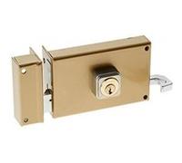 Serrure monopoint en applique ALPHA cylindre rond horizontal tirage gauche - BRICARD - 350111 Noir G