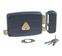 Serrure monopoint en applique horizontale à tirage 50mm droite - CISA - 501210-03-1A Noir G