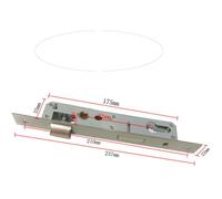 Serrure monopoint encastrée 92mm acier inoxydable - Plaque étroite - Loquet réversible gauche/droite - Convient pour porte Lumiryn
