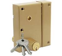 Serrure monopoint ZENITH 572 vertical fouillot cylindre de 40mm droite - ISEO - 25090401.5 Doré (coloris unique) G