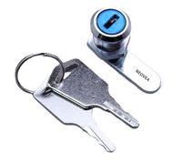 Serrure - NEOVEA - petit verrou cylindrique1.2cm - serrure universelle pour quincaillerie de meubles - avec clé - robuste durable
