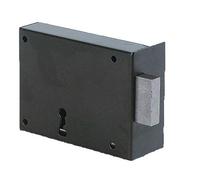 Serrure pêne dormant noir 110 mm droite JPM 101000-01-1Y
