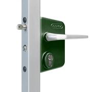 Serrure portail battant à cylindre pour profil 40 à 60 mm - LAKQ 40 vert LOCINOX