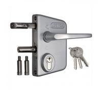Serrure portail battant à cylindre pour profil 60 à 80 mm - LAKQ 40 alu LOCINOX