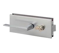 Serrure porte en verre à béquille carrée et plaque rectangulaire 77x185 mm - NM90451000