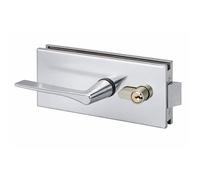 Serrure porte en verre METALUX à béquille carrée et plaque rectangulaire 77x185 mm - NM90451000