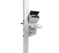 Serrure pour portail battant VINCI tube 40 - 60 mm finition argent LOCINOX LMKQ4040 V2L ZILV