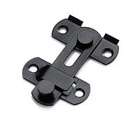 Serrure pour porte coulissante de style grange, Loquet à boulon coulissant de serrure porte, en acier inoxydable, 180 degrés, for armoire, multicolore(S Black)