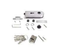 Emuca Serrure porte verre 8-12 mm cadre bois cylindre clés acier/aluminium anodisé mat