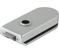 Serrure pour porte en verre STUDIO Rondo LM argent anodisé UV Poignée devant DIN G/D DORMA-GLAS