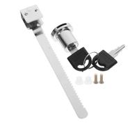 Serrure pour Porte Vitrée Coulissante à Cliquet, Argenté | Alliage de Zinc Chromé, 2 Clés et 2 Vis Incluses, pour Vitrines et Coffrets