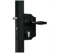 Serrure rustique noir pour portail battant - LAKQ 40 LOCINOX