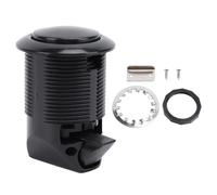 Serrure Sans abinet RV, Verrou à Bouton Poussoir, Verrouillage Sécurisé - Installation Facile, Design Minimaliste, Pour Camping - cars et Bateaux (Noire)