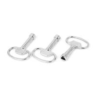 Serrure SOURCING MAP Clé Triangle Poubelle ouille pour 9x8mm verrouillage panneau triangulaire 3Pcs