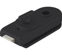 Serrure Studio Rondo WC avec olive de verrouillage, noir mat RAL 9005 (10.206)