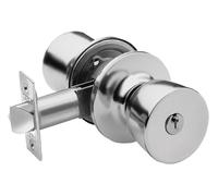 Serrure tubulaire 3500/60-70 TESA cylindre extérieur bouton intérieur - Chromé mat - axe 70 mm - 3500U0CM