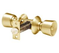 Serrure tubulaire bec de cane à condamnation V60 80mm Laiton Poli Bouton Tulipe - VACHETTE – 19070000