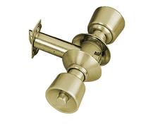 Vachette Serrure tubulaire V60 bec de canne à condamnation axe 63 mm bouton tulipe laiton poli