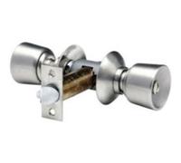 Serrure tubulaire V6526 axe 63,5mm bouton tulipe inox - VACHETTE - 19299000 Noir G