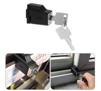Serrure - Verrou de porte fenêtre coulissante - En alliage d'aluminium - Noir - A n applique