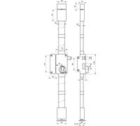 Serrure verticale Beluga THIRARD - Cylindre profil européen - 3 points - 75x130 - Tirage - Gauche - marron - 049420