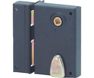 Serrure verticale en applique 4 gorges pour poignée pour entrée, gauche, axe 40mm, carré 7mm, 70x110mm, noir, 2 clés - THIRARD