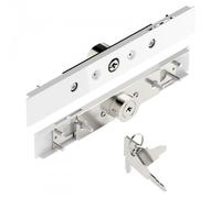 Serrure volet roulant cylindre rond - 2 pivots - 13 à 15 - blanc - AA40 TIRARD